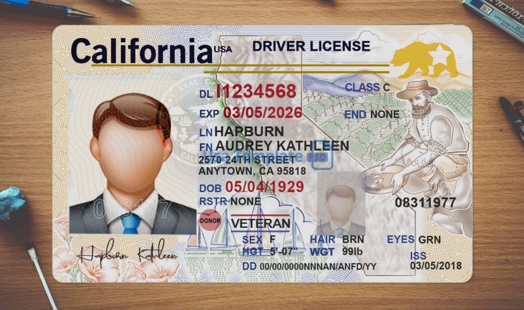Psd Driver License Template itypodwise